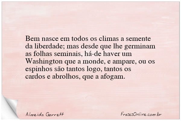 Frase de Almeida Garrett