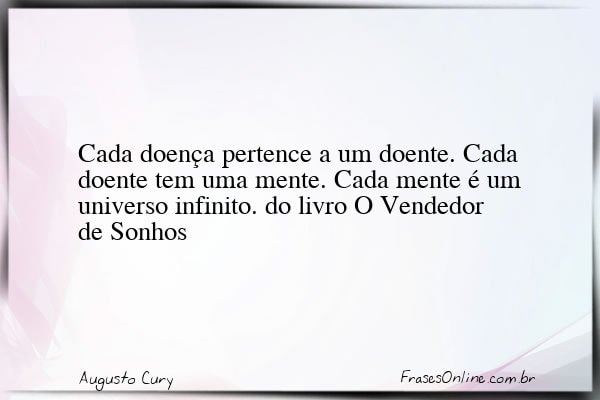 Frase de Augusto Cury