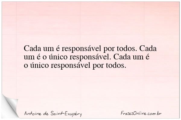 Frase de Antoine de Saint-Exupéry