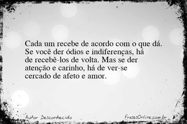 Frase de Autor Desconhecido