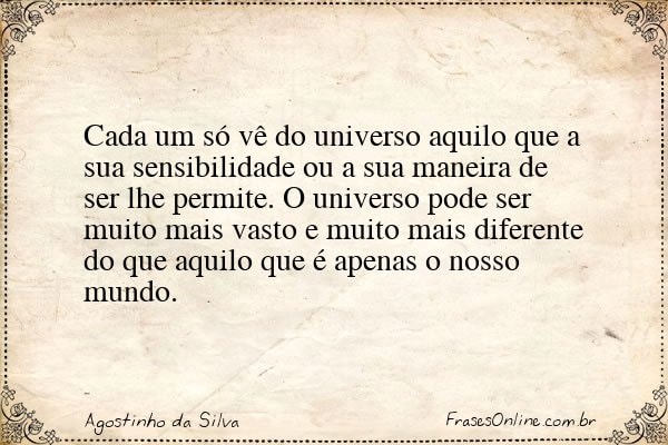 Frase de Agostinho da Silva