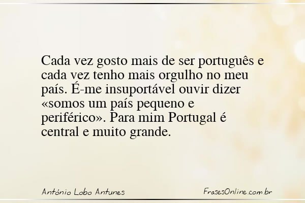 Frase de António Lobo Antunes