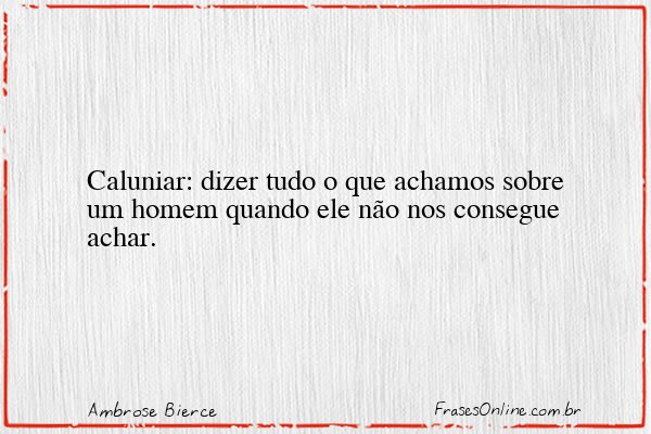 Frase de Ambrose Bierce