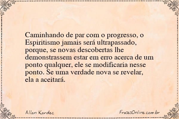 Frase de Allan Kardec