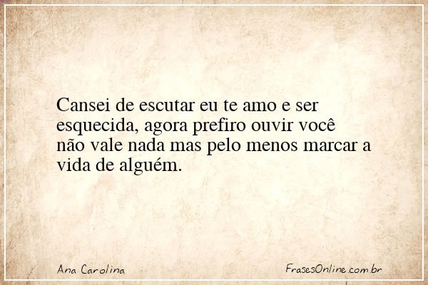 Frase de Ana Carolina