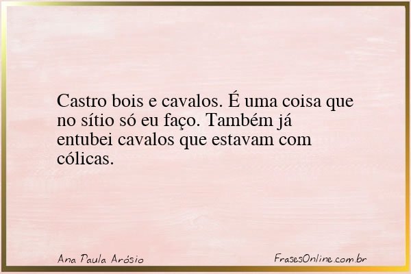 Frase de Ana Paula Arósio