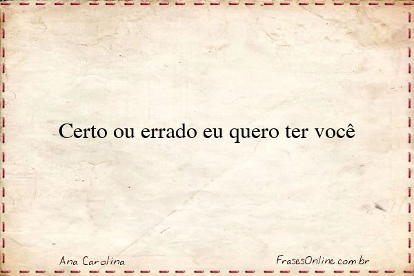 Frase de Ana Carolina