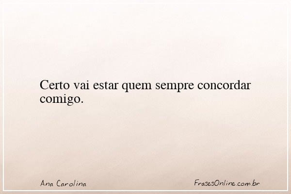 Frase de Ana Carolina