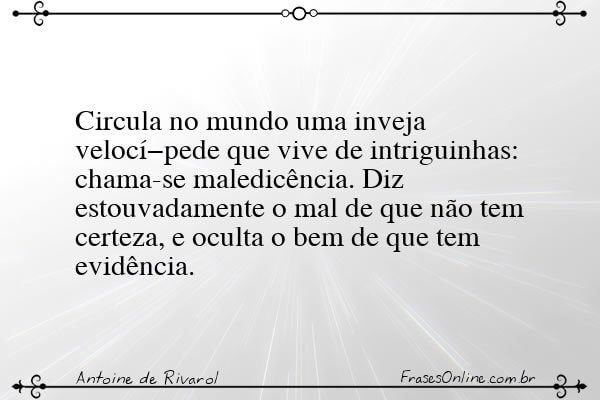 Frase de Antoine de Rivarol