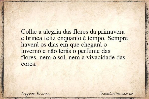Frase de Augusto Branco
