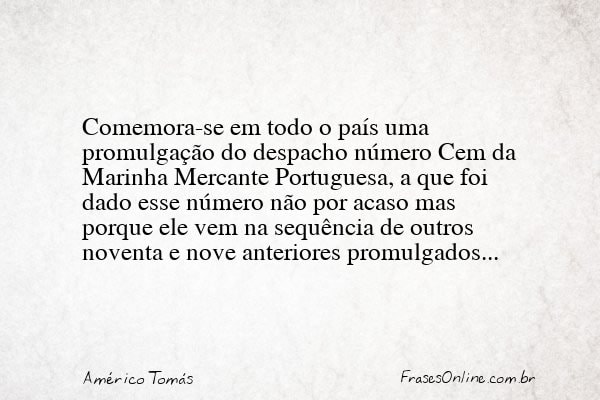 Frase de Américo Tomás