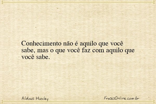 Frase de Aldous Huxley