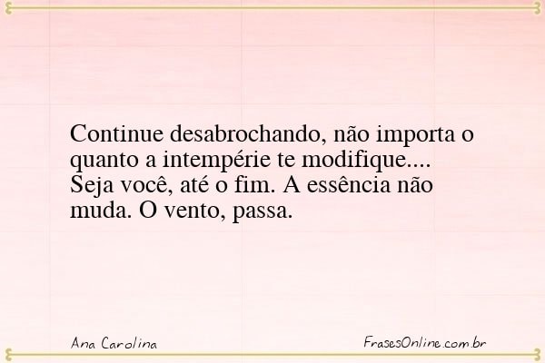 Frase de Ana Carolina