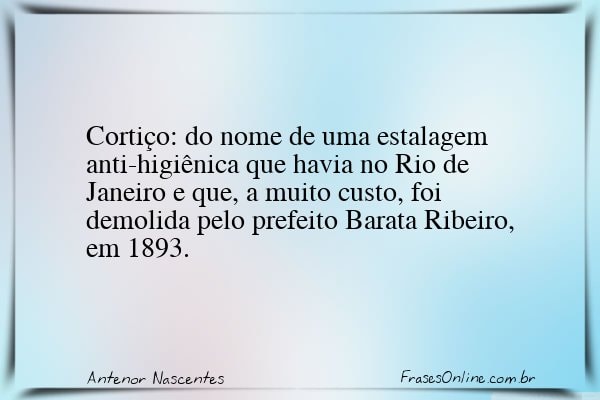 Frase de Antenor Nascentes