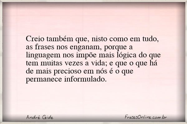 Frase de André Gide