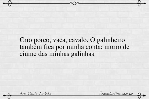 Frase de Ana Paula Arósio