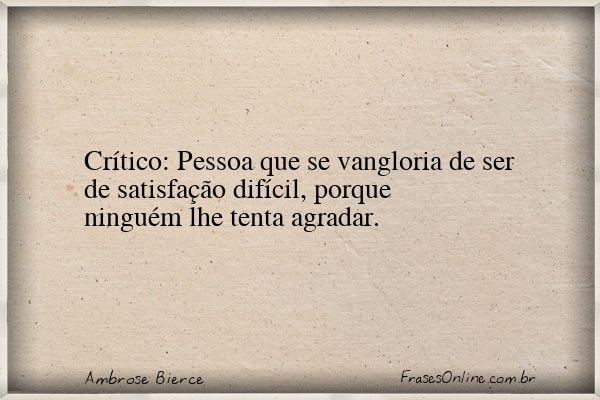 Frase de Ambrose Bierce