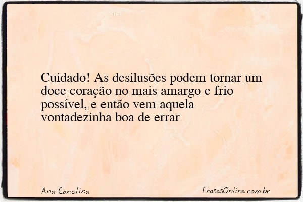 Frase de Ana Carolina