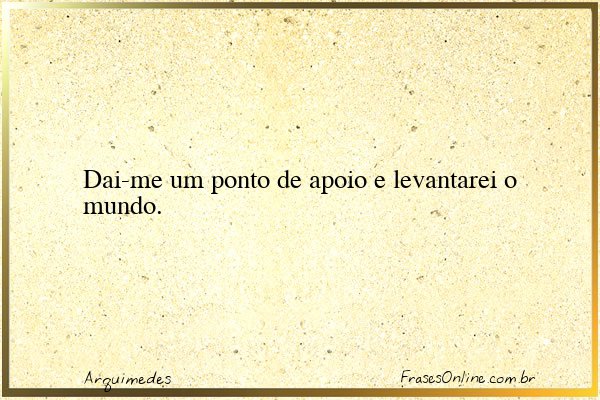 Frase de Arquimedes