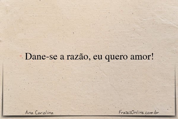 Frase de Ana Carolina