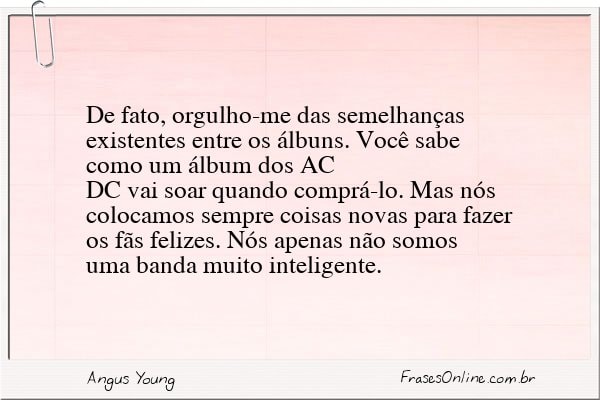 Frase de Angus Young
