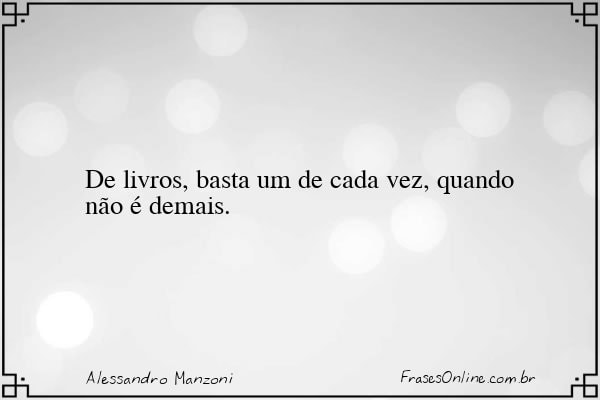 Frase de Alessandro Manzoni