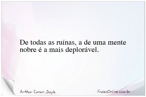 Frase de Arthur Conan Doyle