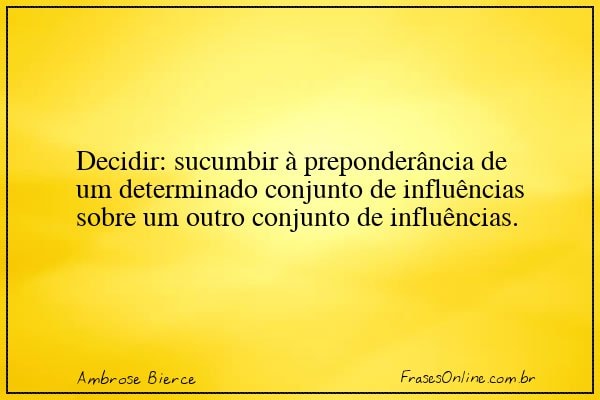Frase de Ambrose Bierce