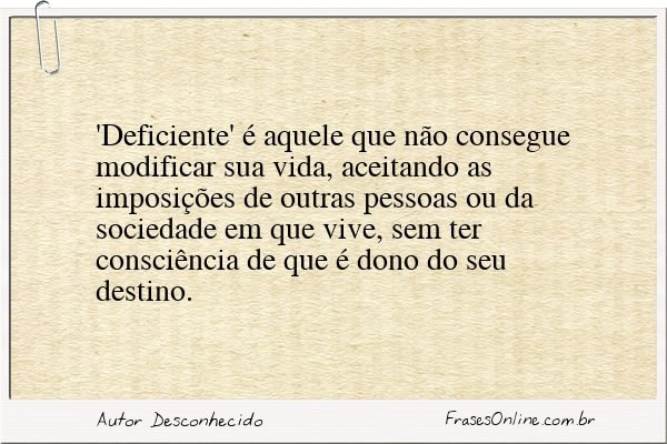 Frase de Autor Desconhecido