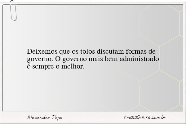 Frase de Alexander Pope