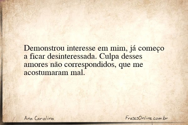 Frase de Ana Carolina