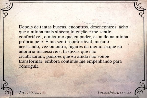 Frase de Ana Jácomo