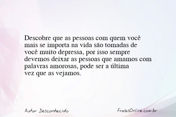 Frase de Autor Desconhecido