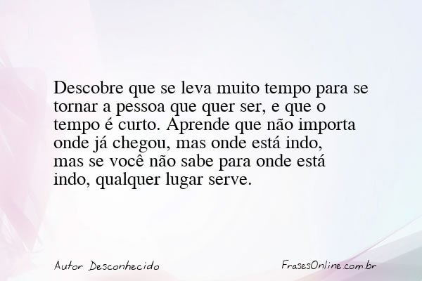 Frase de Autor Desconhecido