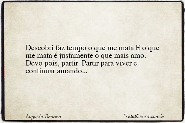 Frase de Augusto Branco