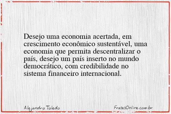 Frase de Alejandro Toledo