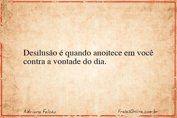 Frase de Adriana Falcão