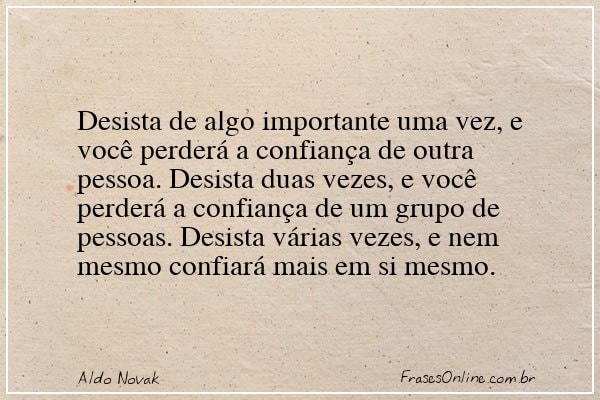 Frase de Aldo Novak