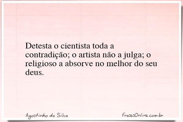 Frase de Agostinho da Silva