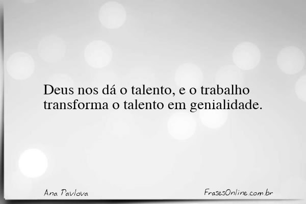 Frase de Ana Pavlova