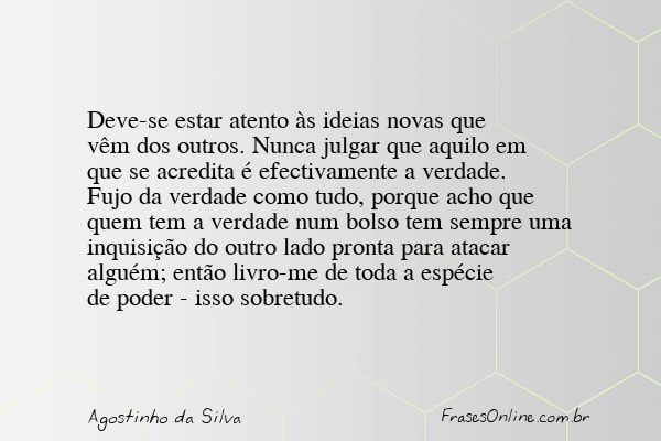 Frase de Agostinho da Silva