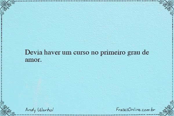 Frase de Andy Warhol