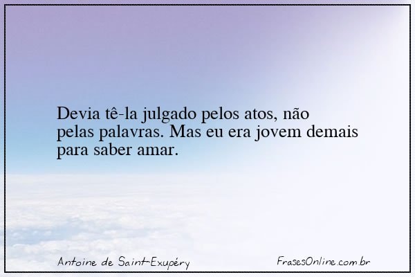 Frase de Antoine de Saint-Exupéry