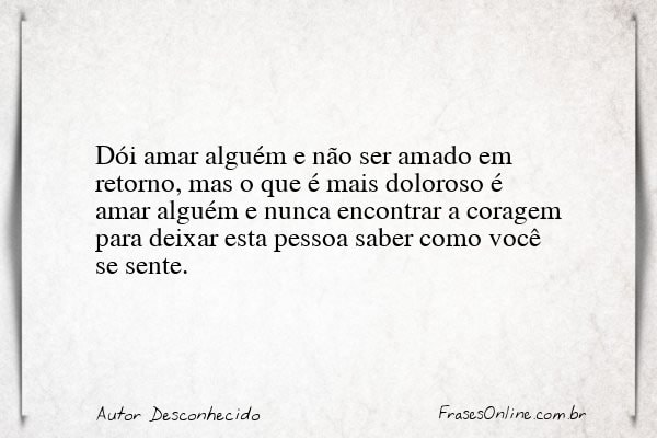 Frase de Autor Desconhecido