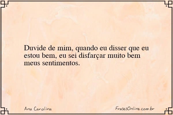 Frase de Ana Carolina