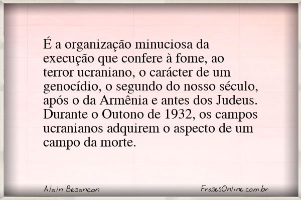 Frase de Alain Besançon