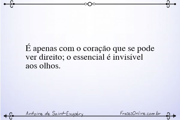 Frase de Antoine de Saint-Exupéry