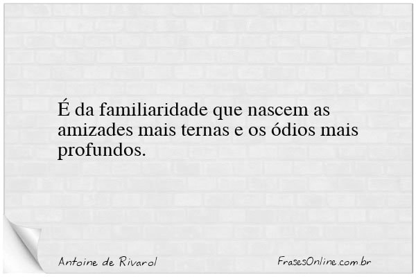 Frase de Antoine de Rivarol