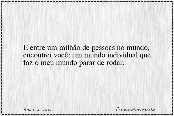 Frase de Ana Carolina