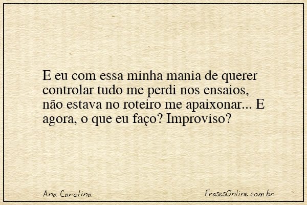 Frase de Ana Carolina